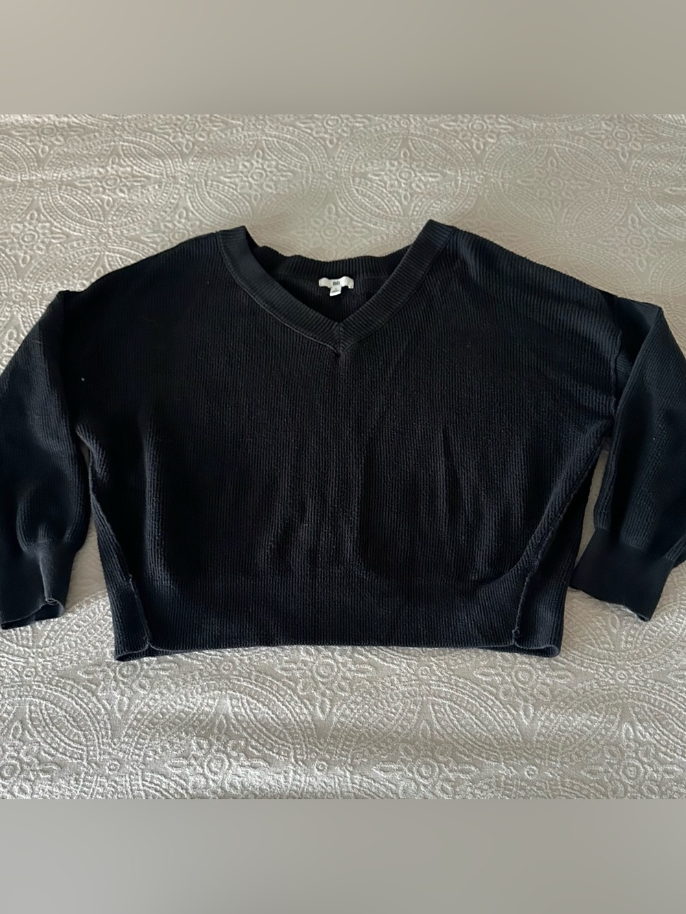 Ladies BP Nordstrom Sweater Cardigan Pullover V Neck Black Small